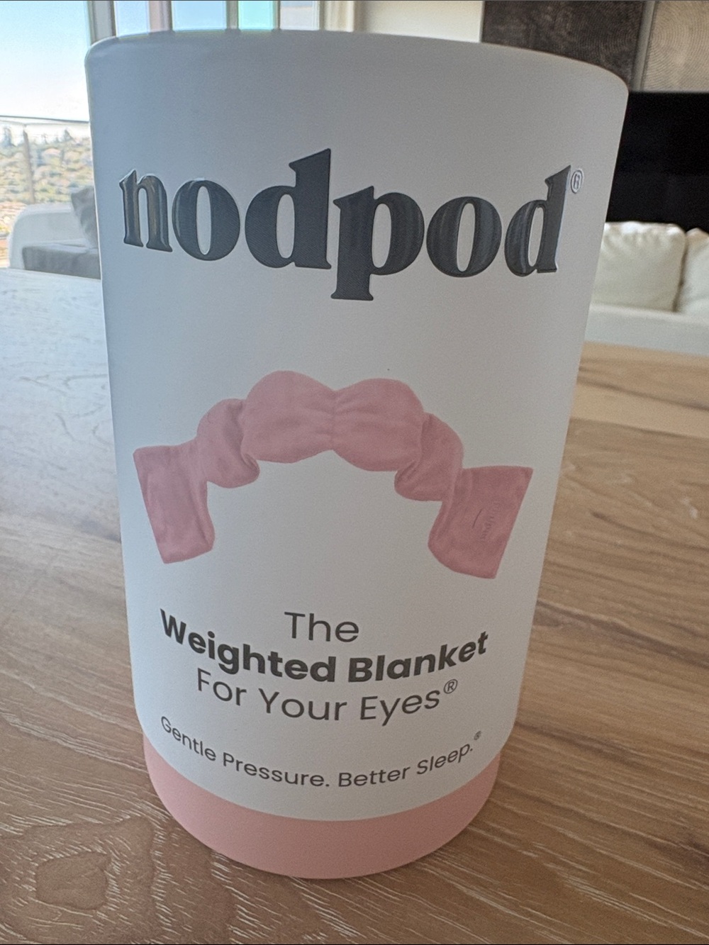 nodpod Pink Weighted Eye Mask - Gentle Pressure Sleep Mask